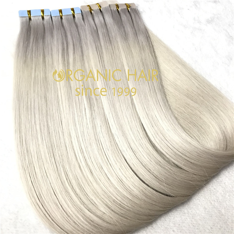 High quality human hair extensions--Tape in hair extensions C24